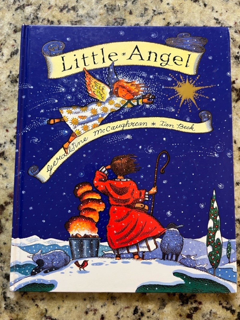 Little Angel Hardcover Children's Book - Blue with Red Accents